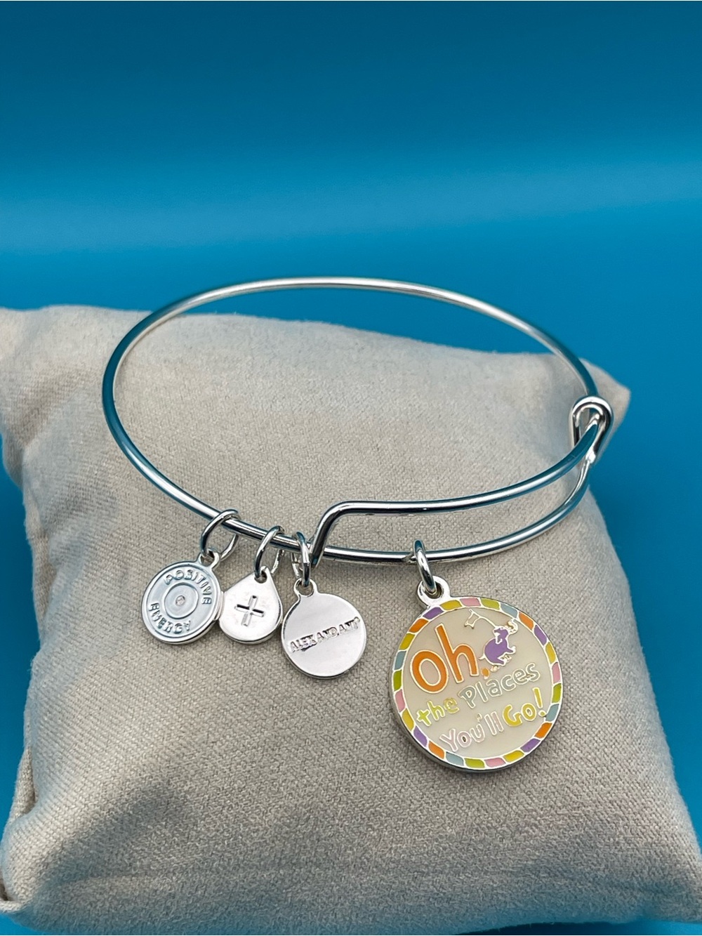 Alex and Ani Silver Charm Bangle - "Oh, the Places You'll Go"
